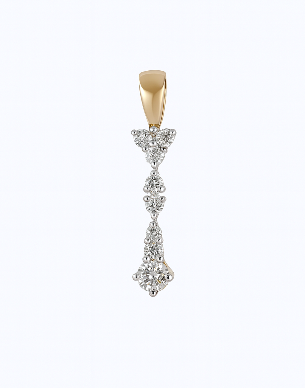 Beautiful 18 Kt Gold  Natural Diamond Pendant